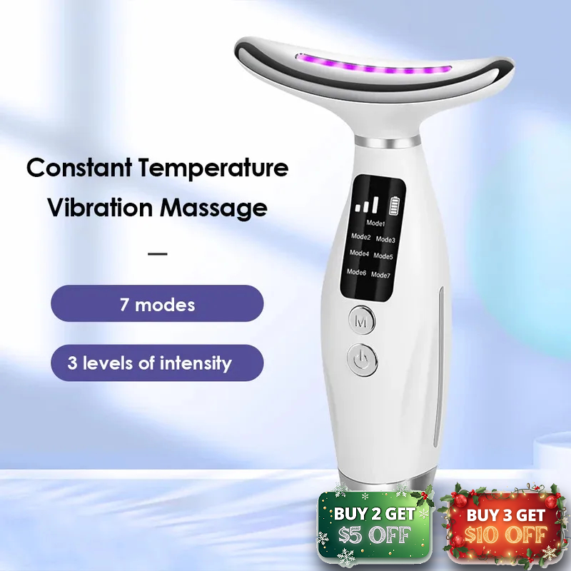 Face & Neck Massager 7-Color LED