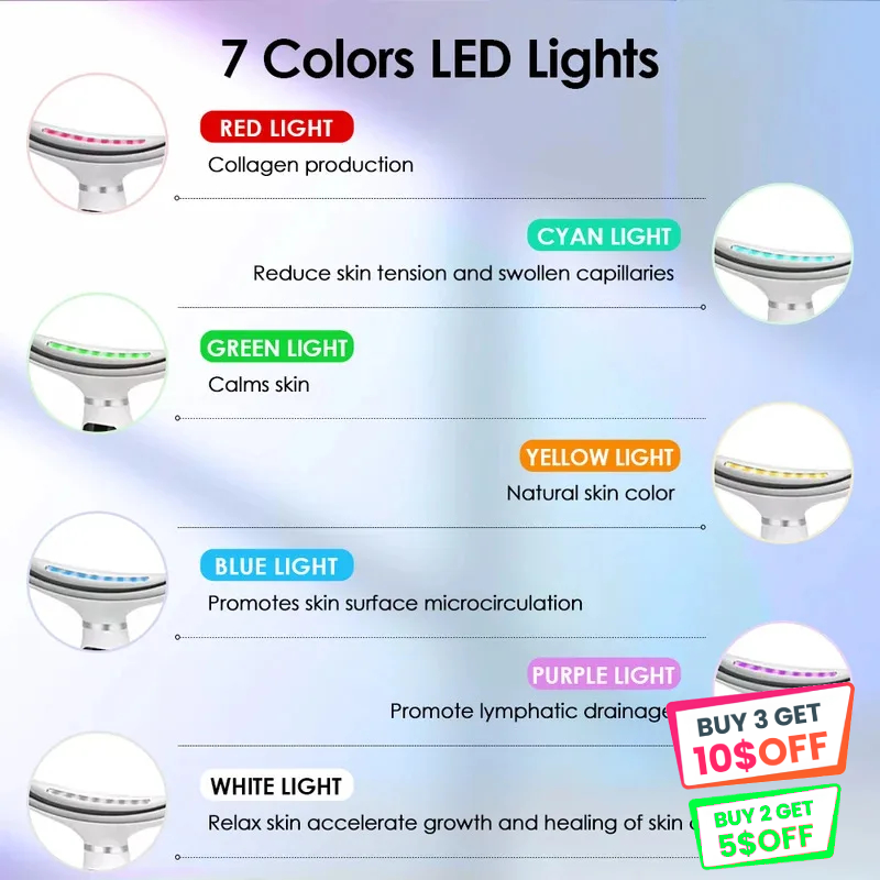 Face & Neck Massager 7-Color LED