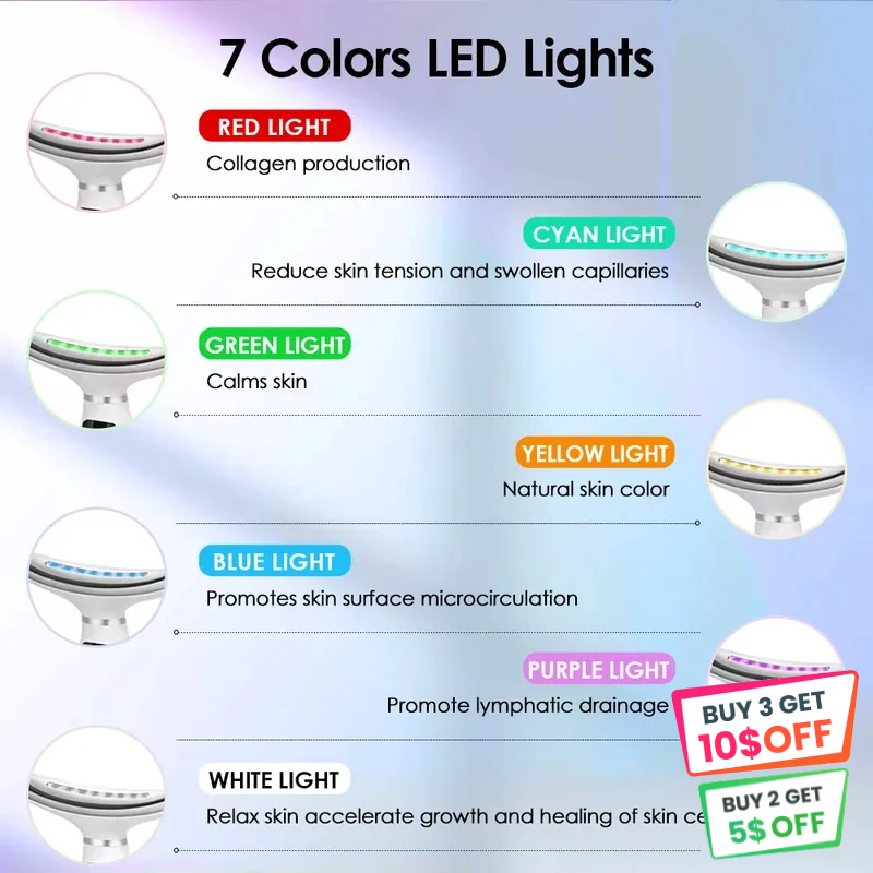 Face & Neck Massager 7-Color LED