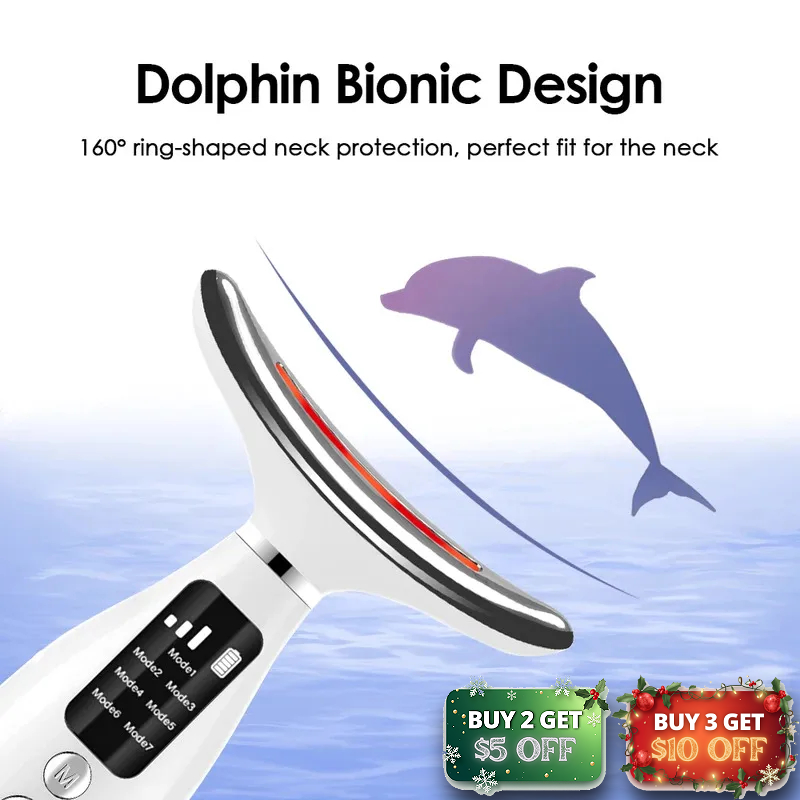 Face & Neck Massager 7-Color LED