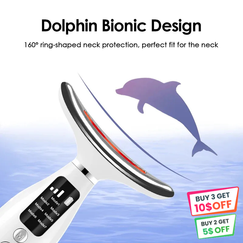 Face & Neck Massager 7-Color LED