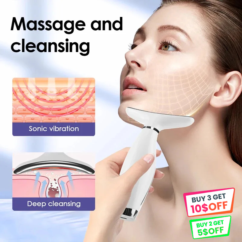 Face & Neck Massager 7-Color LED
