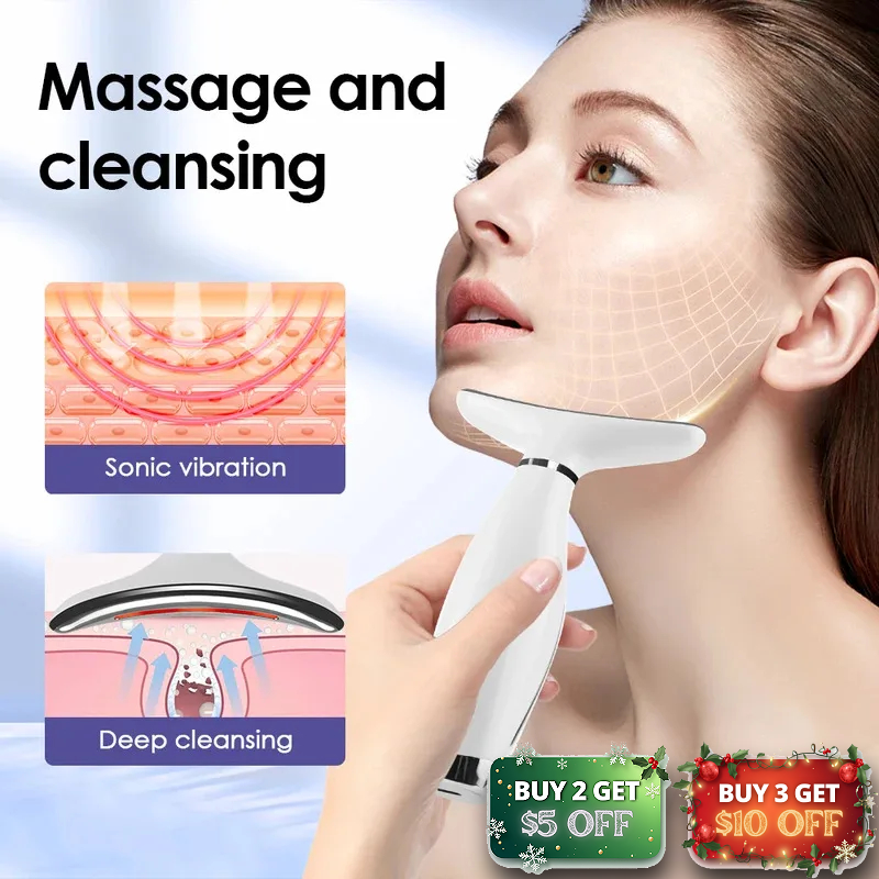 Face & Neck Massager 7-Color LED