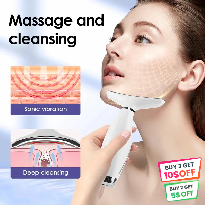 Face & Neck Massager 7-Color LED