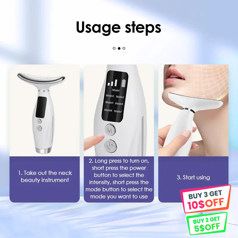 Face & Neck Massager 7-Color LED
